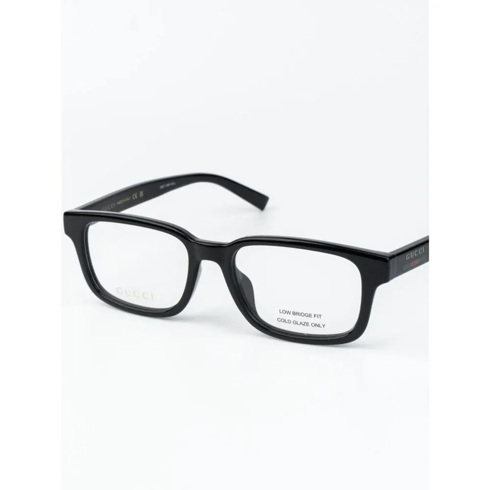 Gucci Men Eyeglasses Black Rectangle GG2107OL 001 NEW AUTHENTIC